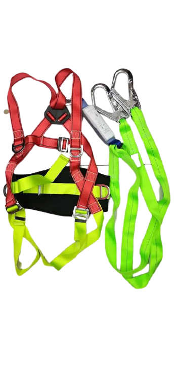 Full Body Harness Bighook Double Lanyard With Shock Absorber And Back Support photo